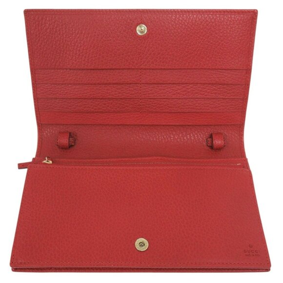 GUCCI Red Leather Wallet - Picture 7 of 11